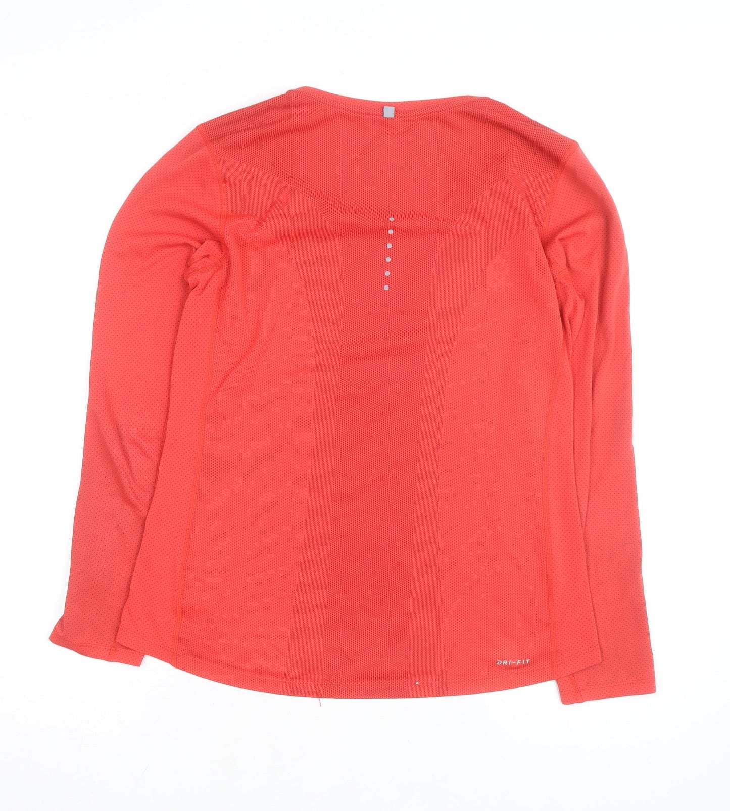 Nike Men's Red Dri-FIT Long Sleeve Running Top Size S