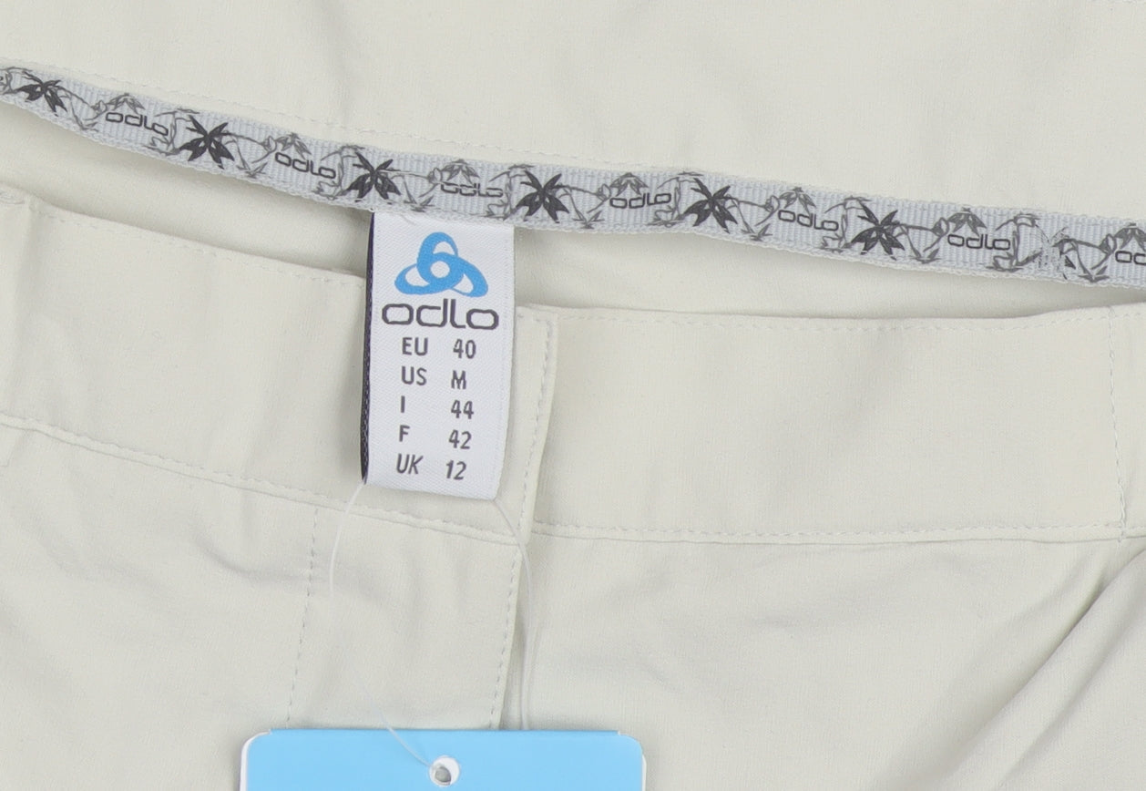 Odlo Womens Beige Chino Outdoor Shorts Size 12 Quick Dry Lightweight