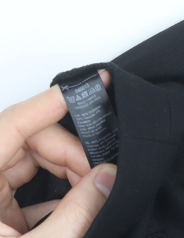 Monsoon Women Black Size 12 Short Straight Dress Pants