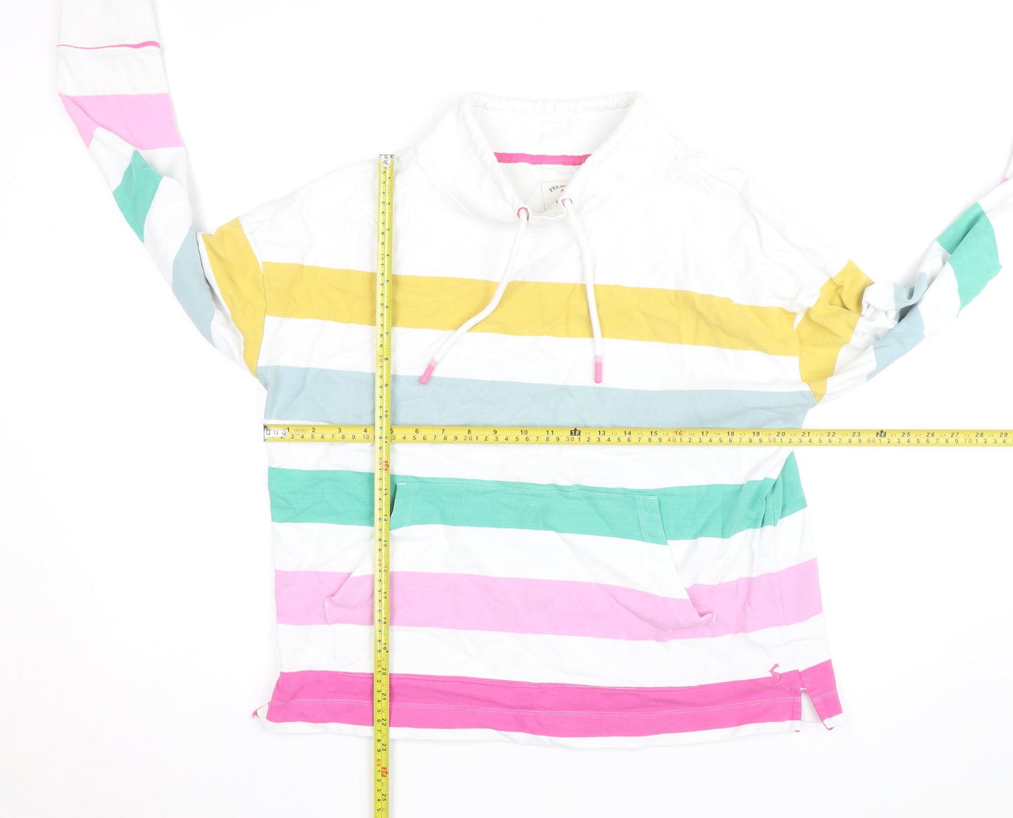 Joules Women’s Multicoloured Striped Long Sleeve Cotton Tunic Top UK 14