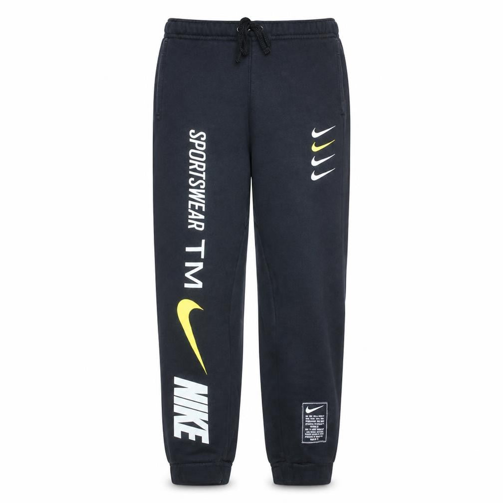 Nike Men's Black Jogger Sweatpants S Regular Fit Fleece Logo