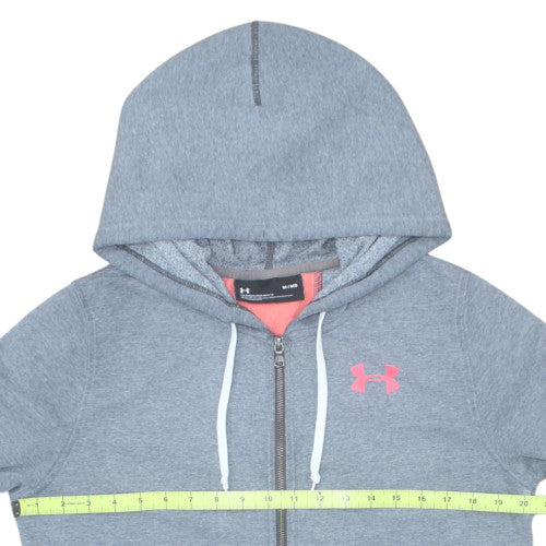 Under Armour Womens Grey Full Zip Hoodie Medium Loose Fit