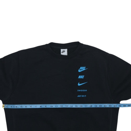 Nike Men's Black Graphic Logo Crew Neck Sweatshirt Size M