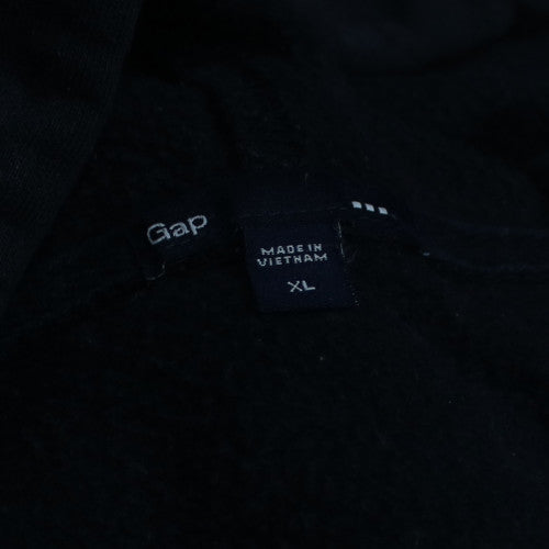 GAP Men's Black XL Pullover Hoodie with Logo Front Pocket