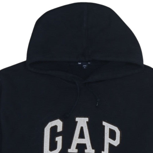 GAP Men's Black XL Pullover Hoodie with Logo Front Pocket