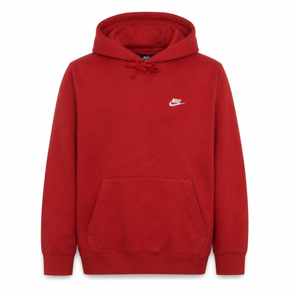 Nike Men's Red Pullover Hoodie L Fleece Sportswear