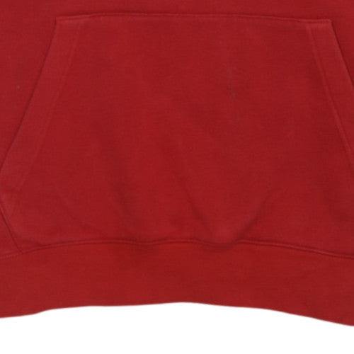 Nike Men's Red Pullover Hoodie L Fleece Sportswear