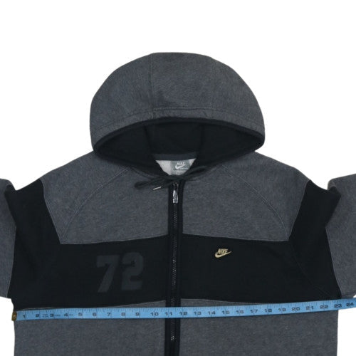 Nike Mens Grey Striped Full Zip Hoodie Size L Sportswear