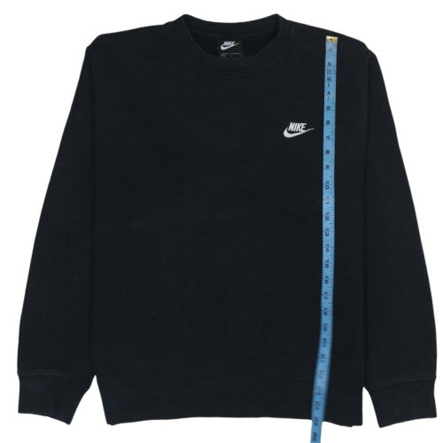 Nike Men's Black L Pullover Sweatshirt Crew Neck Logo Fleece