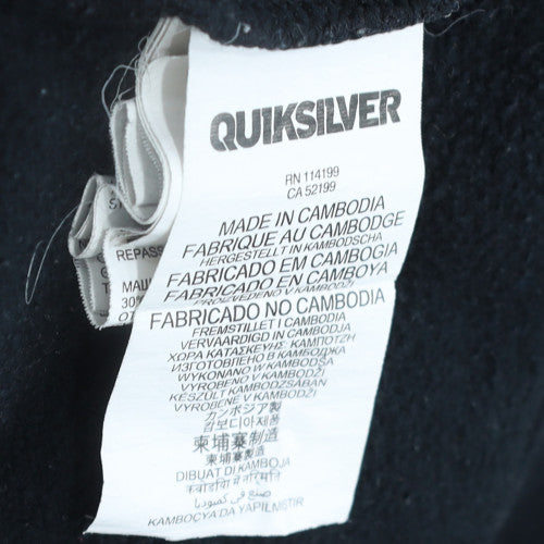 Quiksilver Men's Black XL Pullover Hoodie Fleece Graphic Sweatshirt