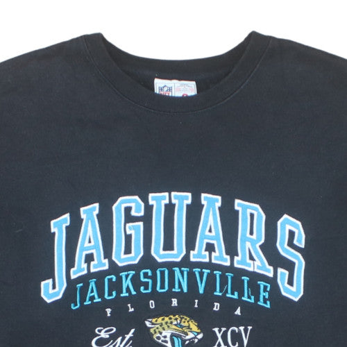 NFL Authentic Mens Black Small Jaguars Crew Neck Sweatshirt