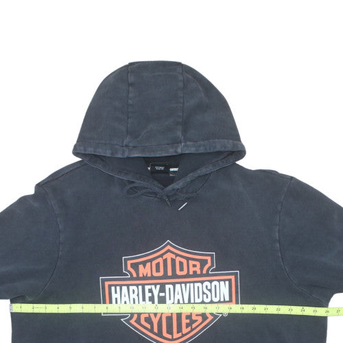 Harley-Davidson Men's Black 2XL Pullover Hoodie Relax Fit Cotton