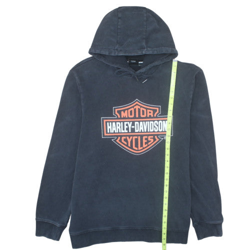 Harley-Davidson Men's Black 2XL Pullover Hoodie Relax Fit Cotton