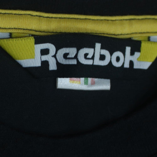 Reebok Men's Black Graphic Print Long Sleeve Pullover Sweatshirt Size L