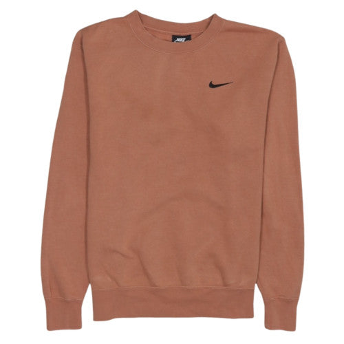 Nike Women’s Brown Small Pullover Sweatshirt Crew Neck Cotton Blend