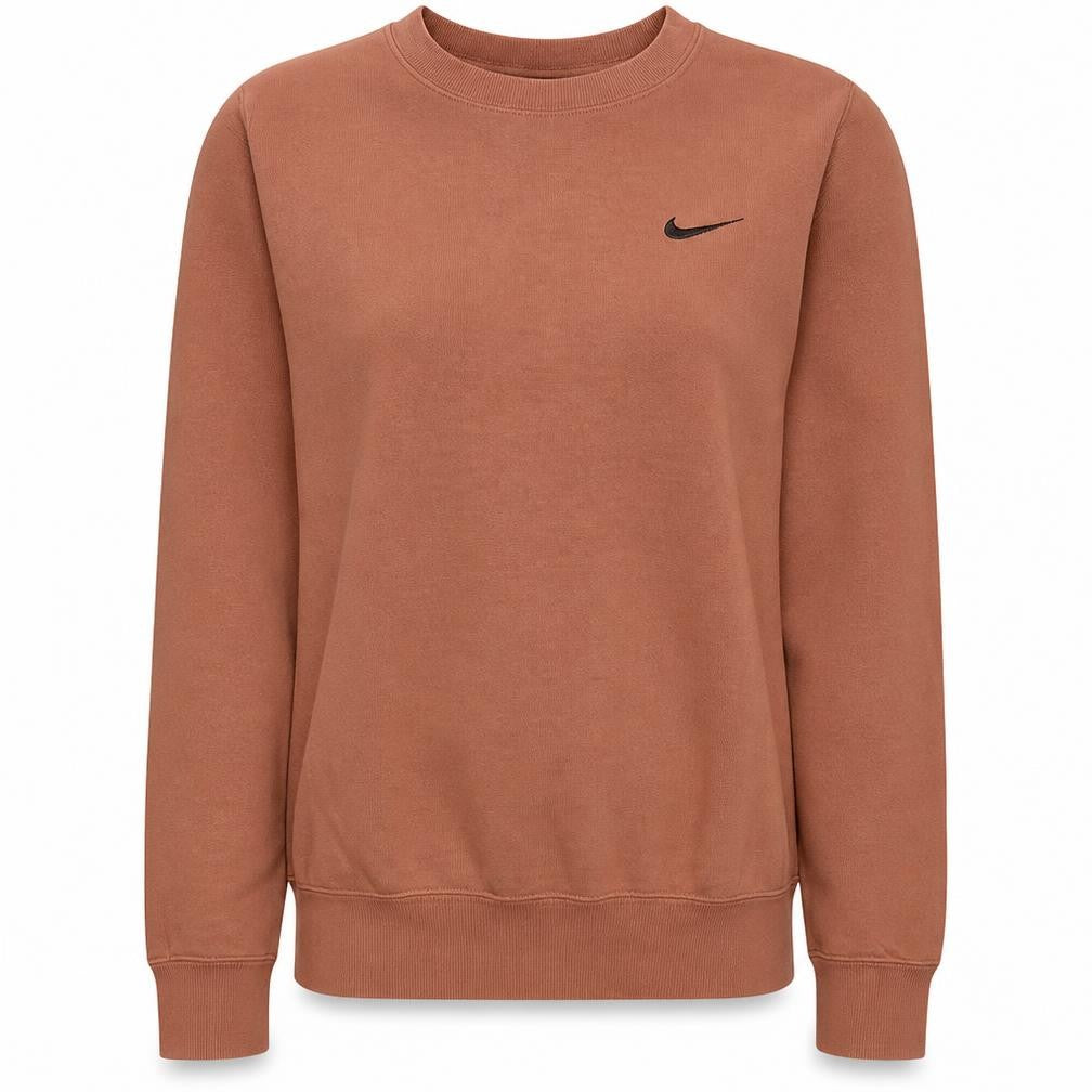 Nike Women’s Brown Small Pullover Sweatshirt Crew Neck Cotton Blend