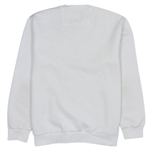 Calvin Klein Jeans Men's White Logo Pullover Sweatshirt M