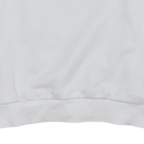 Calvin Klein Jeans Men's White Logo Pullover Sweatshirt M