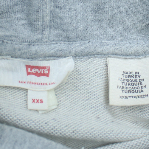 Levi's Mens Grey Pullover Hoodie XS Logo Fleece Sweatshirt