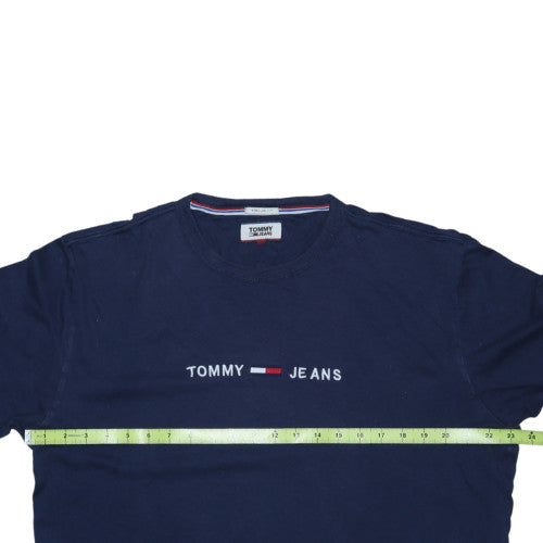 Tommy Jeans Men's Navy Long Sleeve Crew Neck Regular Fit T-Shirt XL