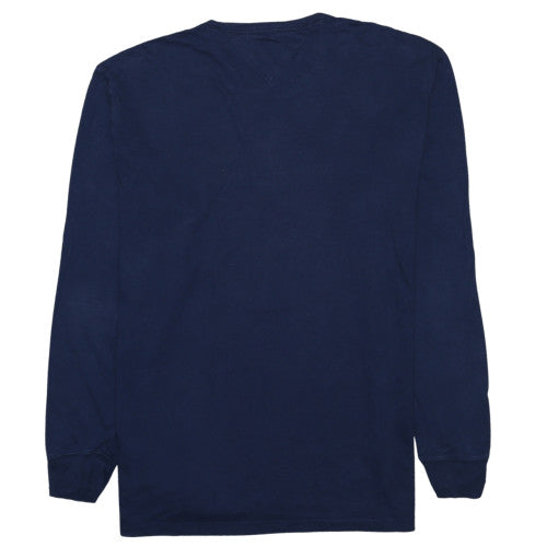 Tommy Jeans Men's Navy Long Sleeve Crew Neck Regular Fit T-Shirt XL