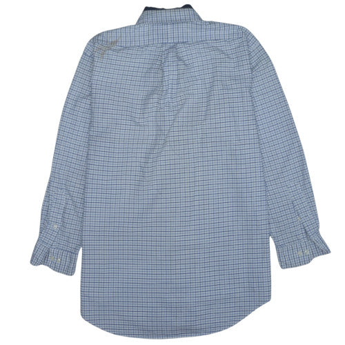 Ralph Lauren Men’s Blue Check Cotton Yarmouth Button-Down Shirt 15.5