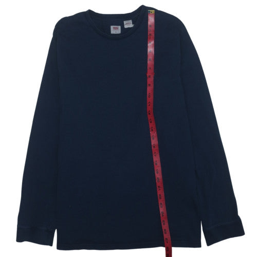 Levi's Men's Blue Long Sleeve Cotton Crew Neck T-Shirt XL