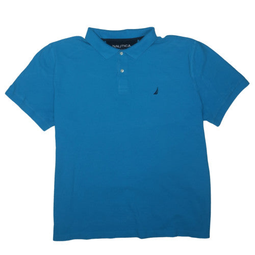 Nautica Men's Blue Slim Fit 3XL Cotton Polo Shirt
