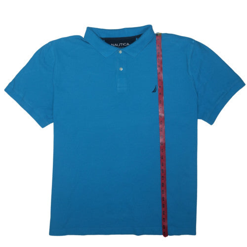 Nautica Men's Blue Slim Fit 3XL Cotton Polo Shirt