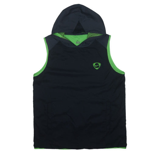 Nike Mens Black Sleeveless Hooded Sports Vest L
