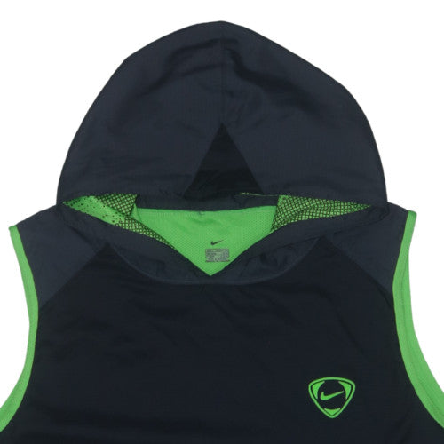 Nike Mens Black Sleeveless Hooded Sports Vest L