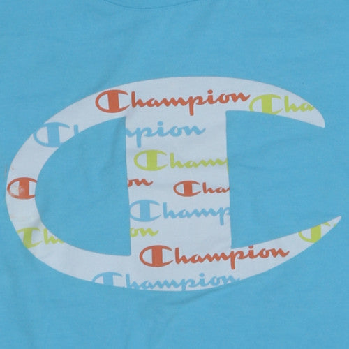 Champion Men's Blue XL Short Sleeve Crew Neck Graphic T-Shirt