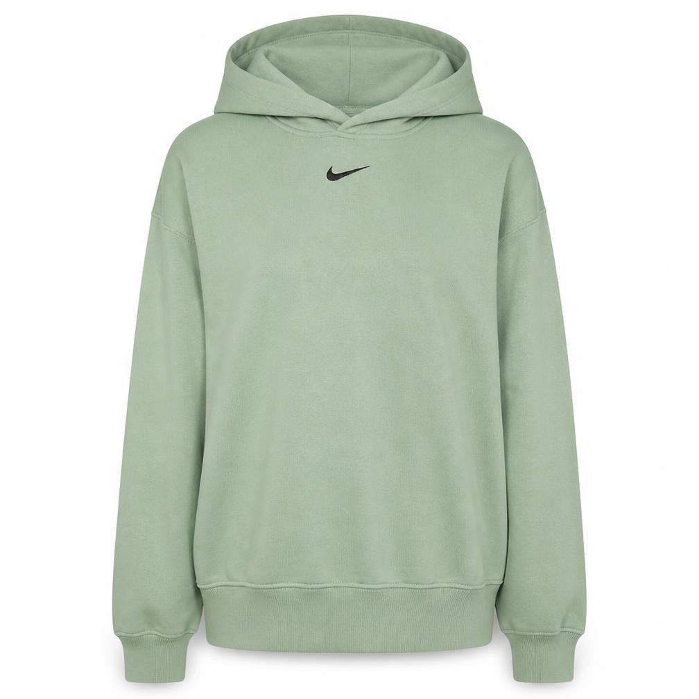 Nike Women's Green Pullover Hoodie Small Fleece Cotton Blend