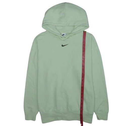 Nike Women's Green Pullover Hoodie Small Fleece Cotton Blend