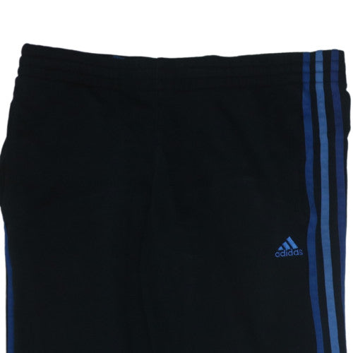 Adidas Men's Black XS Joggers Essentials Blue Stripe Trousers