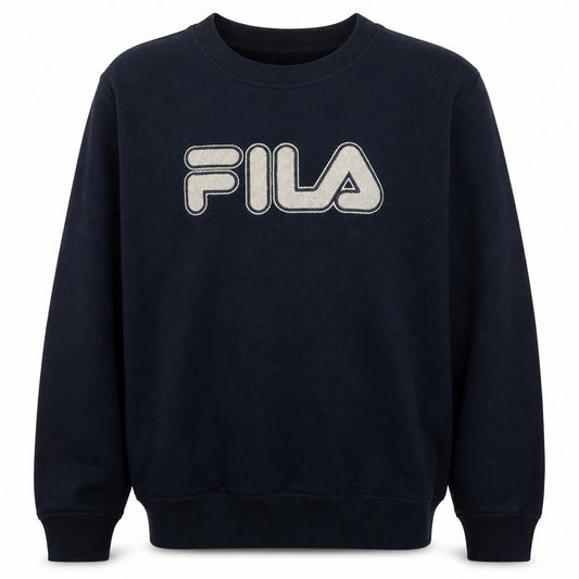 FILA Men's Black Crew Neck Logo Sweatshirt Size L