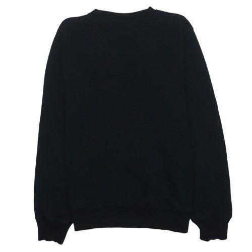 Champion Men's Black Pullover Sweatshirt M Crew Neck Logo Fleece