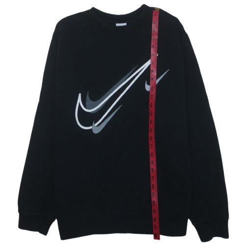 Nike Men's Black Large Pullover Sweatshirt Regular Fit Fleece