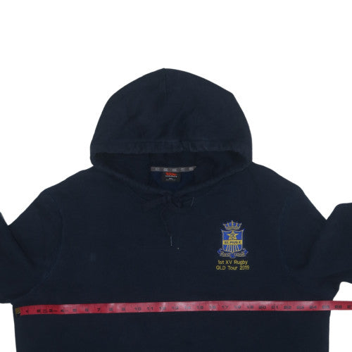 Canterbury Men's Blue 2XL Pullover Rugby Hoodie Embroidered Fleece