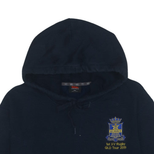 Canterbury Men's Blue 2XL Pullover Rugby Hoodie Embroidered Fleece