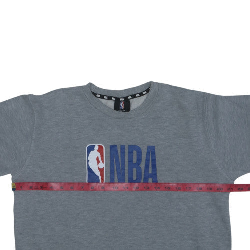 NBA Boys Grey Logo Pullover Sweatshirt 16 Years Fleece Lined