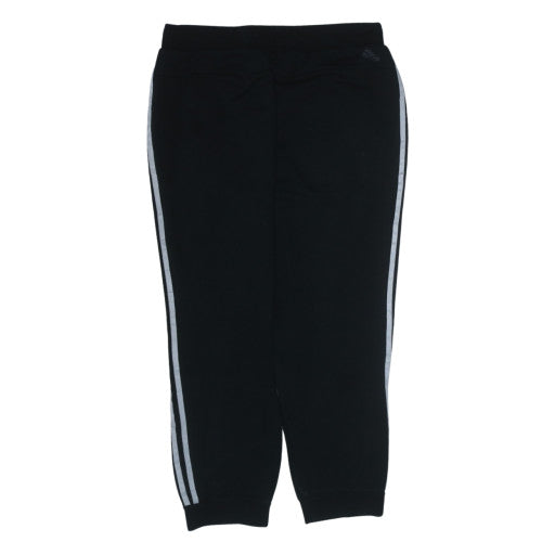 Adidas Womens Black Jogger Trousers Size 18 Cotton Blend