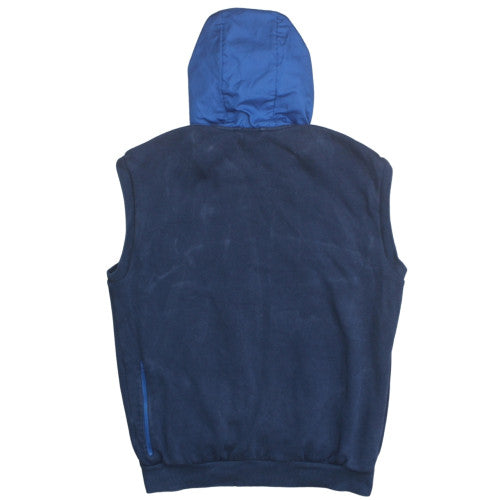 adidas Men's Blue Full Zip Sleeveless Hoodie Vest M