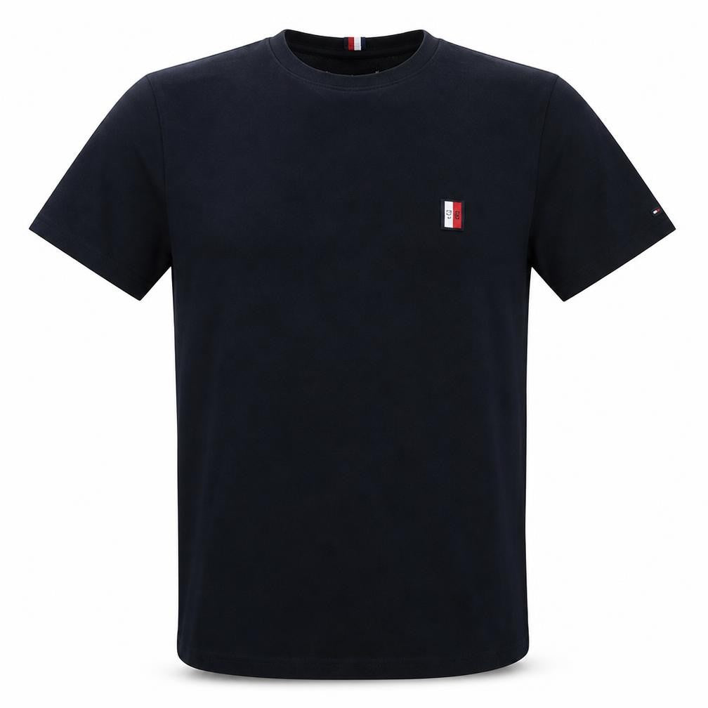 Tommy Hilfiger Men's Navy Blue Organic Cotton Crew Neck T-Shirt L