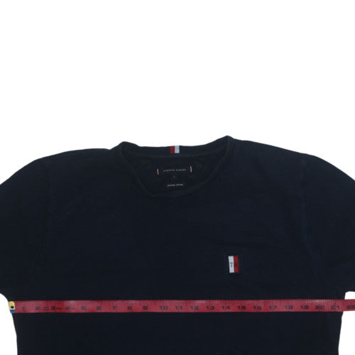 Tommy Hilfiger Men's Navy Blue Organic Cotton Crew Neck T-Shirt L