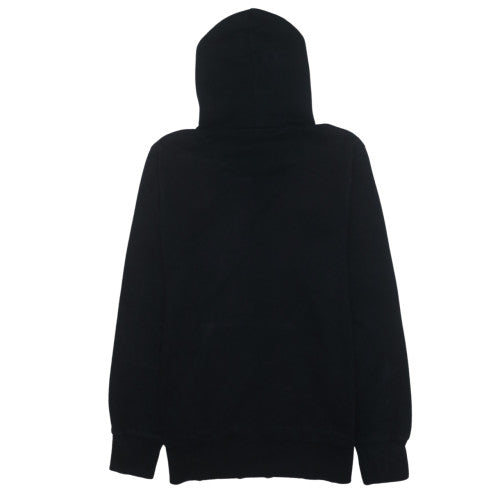 Adidas Men Black Pullover Hoodie Medium Logo Fleece Sweatshirt