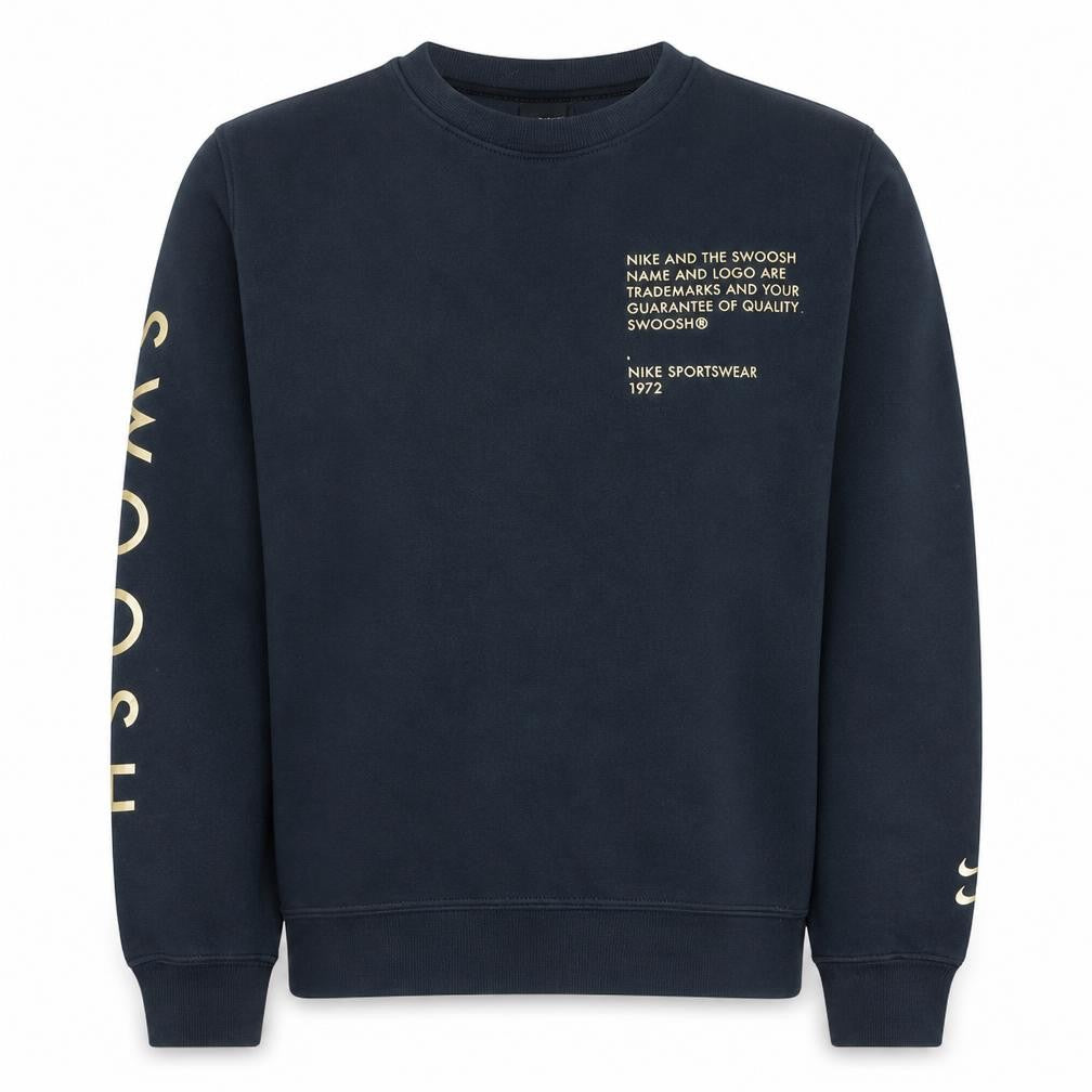 Nike Women's Black Small Pullover Sweatshirt with Logo Print