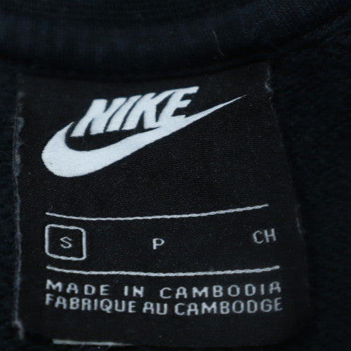 Nike Women's Black Small Pullover Sweatshirt with Logo Print