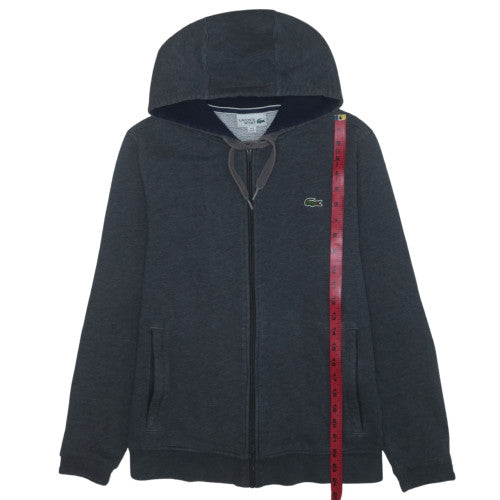 Lacoste Sport Men's Grey Full Zip Hoodie Size S Cotton Blend