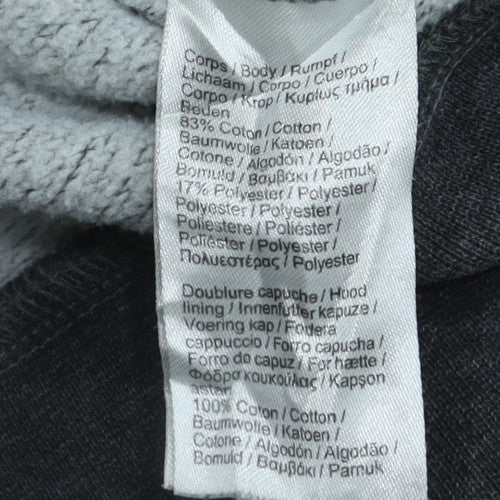 Lacoste Sport Men's Grey Full Zip Hoodie Size S Cotton Blend